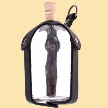 Trankfläschchen in Halterung - 100 ml - schwarz